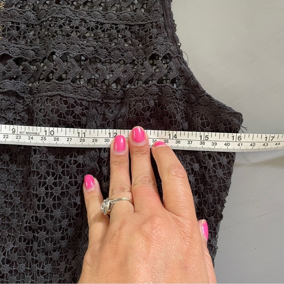 Luxxel Black Embroidered Lace Peek a Boo Tiered Dress - Picture 10 of 12